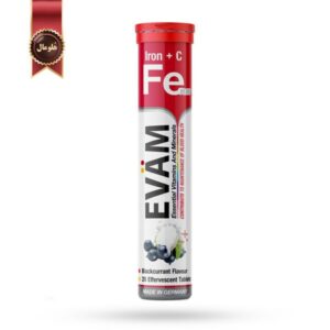 قرص جوشان ایوام evam مدل آهن و ویتامین سی Fe plus+c