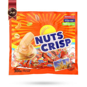 آب نبات بادام زمینی اسفنجی یینگ پی yingpai مدل آجیل ترد nuts crisp وزن 300 گرم