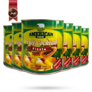 6 عدد کمپوت آمریکن گرین فارم american green farm مدل کوکتل میوه فیستا Fiesta fruit cocktail وزن 850 گرم