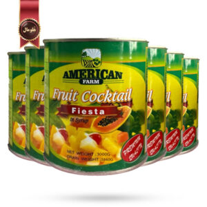 6 عدد کمپوت آمریکن گرین فارم american green farm مدل کوکتل میوه فیستا Fiesta fruit cocktail سه کیلویی