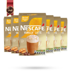 6 بسته کافی میکس نسکافه Nescafe مدل لاته وانیلی Vanilia Latte پک 8 تایی