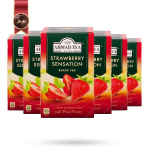 6 بسته چای احمد Ahmad Tea مدل حس توت فرنگی Strawberry Sensation پک 20 تایی