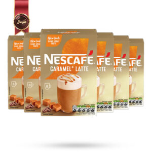 6 بسته کافی میکس نسکافه Nescafe مدل کارامل لاته Caramel Latte پک 8 تایی