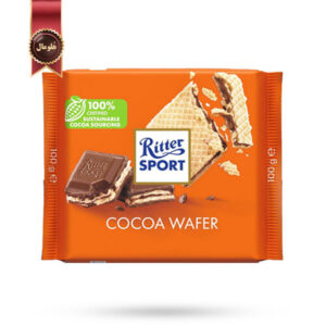 شکلات تخته ای ریتر اسپرت Ritter sport مدل ویفر کاکائویی Cocoa Wafer وزن 100 گرم