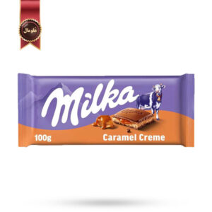 شکلات تخته ای میلکا milka مدل کرم کارامل Caramel Creme وزن 100 گرم