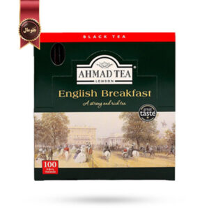 چای سیاه احمد Ahmad Tea مدل صبحانه انگلیسی English Breakfast پک 100 تایی