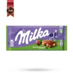 شکلات تخته ای میلکا milka مدل فندق کامل Ganze Haselnusse وزن 100 گرم