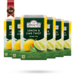 6 بسته چای احمد Ahmad Tea مدل لیمو و لیمو تویست Lemon & Lime Twist پک 20 تایی