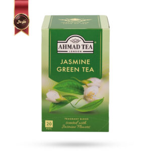 چای احمد Ahmad Tea مدل چای سبز یاس Jasmine Green Tea پک 20 تایی