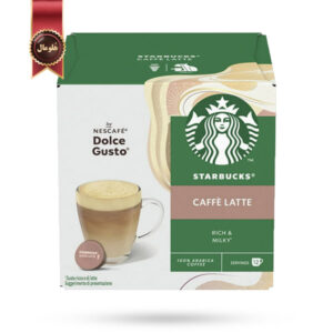 کپسول قهوه دولچه گوستو استارباکس starbucks dolce gusto مدل کافه لاته Caffe Latte پک 12 عددی