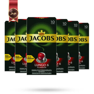 6 بسته کپسول قهوه جاکوبز Jacobs مدل لانگو کلاسیکو Lungo classico پک 10 تایی