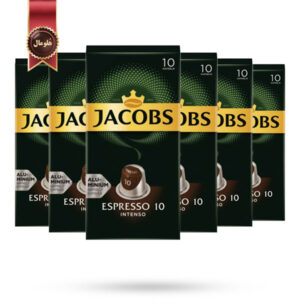 6 بسته کپسول قهوه جاکوبز Jacobs مدل اسپرسو اینتنسو Espresso Intenso پک 10 تایی