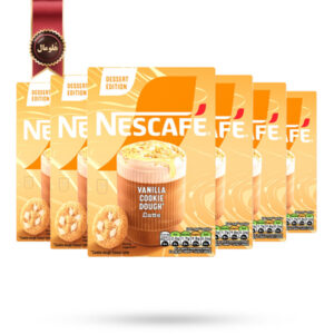 6 بسته کافی میکس نسکافه Nescafe مدل لاته خمیر کوکی وانیلی Vanilla Cookie Dough Latte پک 7 تایی