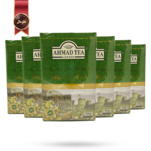 6 بسته چای احمد Ahmad Tea مدل چای سبز هل Cardamom Green Tea وزن 500 گرم