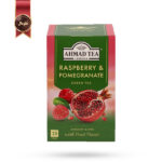 چای احمد Ahmad Tea مدل چای سبز تمشک و انار Raspberry & Pomegranate Green Tea پک 20 تایی