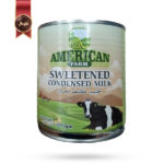 شیر عسل امریکن فارم AMERICAN FARM مدل شیر غلیظ شده شیرین Sweetened Condensed Milk وزن 390 گرم