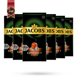 6 بسته کپسول قهوه جاکوبز Jacobs مدل اسپرسو کلاسیکو Espresso Classico پک 10 تایی