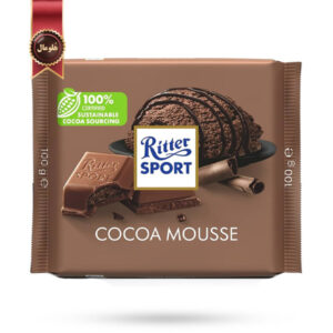 شکلات تخته ای ریتر اسپرت Ritter sport مدل موس شکلاتی Cocoa mousse وزن 100 گرم