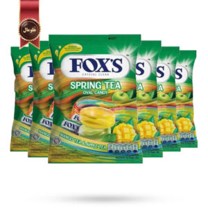 6 بسته آبنبات فوکس Foxs مدل چای بهاری Spring Tea وزن 125 گرم