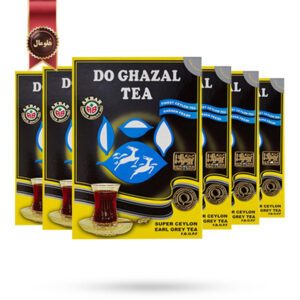 6 بسته چای دو غزال Do Ghazal مدل ارل گری Earl grey وزن 500 گرم