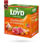 چای کیسه ای هرمی لوید LOYD مدل تمشک و زردچوبه Raspberry & Turmeric پک 20 تایی