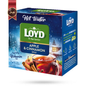 چای کیسه ای هرمی لوید LOYD مدل سیب و دارچین Apple & cinnamon پک 15 تایی