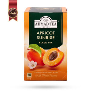 چای احمد Ahmad Tea مدل طلوع آفتاب زردآلو apricot sunrise پک 20 تایی