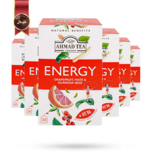 6 بسته چای گیاهی احمد Ahmad Tea مدل انرژی زا Energy پک 20 تایی