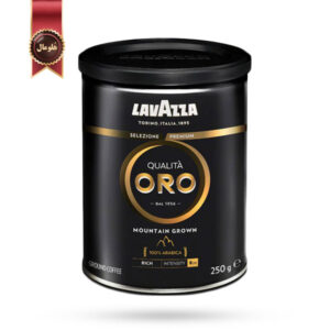 پودر قهوه قوطی لاوازا Lavazza مدل کوالیتا اورو مشکی Qualita ORO mountain grown وزن 250 گرم
