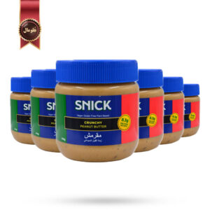6 عدد کره بادام زمینی اسنیک snick مدل کرانچی crunchy وزن 340 گرم