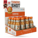 16 عدد نوشیدنی زردچوبه Turmeric Shot مدل زنجبیل و عسل with ginger and honey حجم ۳۰ میلی‌لیتر