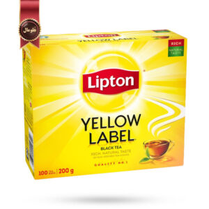 چای سیاه کیسه ای لیپتون Lipton tea مدل یلو لیبل Yellow Label پک 100 تایی
