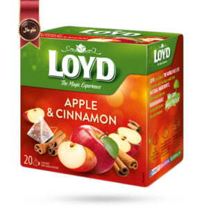 چای کیسه ای هرمی لوید LOYD مدل سیب و دارچین Apple & Cinnamon پک 20 تایی