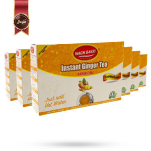 6 بسته چای کرک بدون شکر واگ بکری Wagh Bakri مدل زنجبیلی Ginger وزن 140 گرم