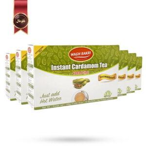6 بسته چای کرک بدون شکر واگ بکری Wagh Bakri مدل هل Cardamom وزن 140 گرم