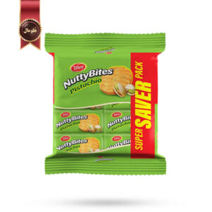 بیسکوییت تیفانی Tiffany مدل مغز پسته ناتی بایتس Nutty Bites Pistachio پک 8 عددی
