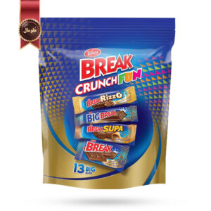 شکلات ویفری کرانچی تیفانی Tiffany مدل ترکیبی ۴ نوع Break Crunch Fun پک 13 عددی