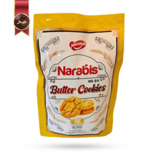 بیسکویت ناربیس Narabis مدل کره ای Butter Cookies وزن 220 گرم