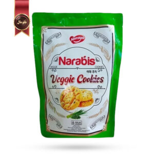 بیسکویت ناربیس Narabis مدل سبزیجات Veggie Cookies وزن 220 گرم