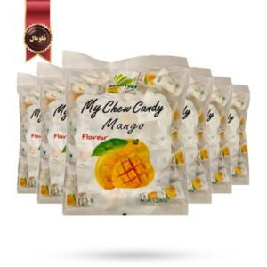6 بسته تافی جویدنی هاولی‌یوان Haoliyuan مدل انبه مای چویی کندی My Chew Candy Mango وزن 280 گرم