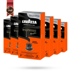 6 بسته کپسول قهوه لاوازا lavazza مدل استاد لانگو اینتنسو Maestro Lungo Intenso پک 10 تایی
