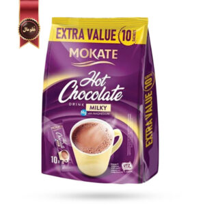 هات چاکلت موکاته Mokate Hot Chocolate مدل شیری Milky پک 10 ساشه ای