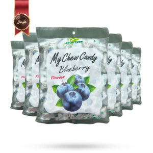 6 بسته تافی جویدنی هاولی‌یوان Haoliyuan مدل بلوبری مای چویی کندی My Chew Candy Blueberry وزن 280 گرم