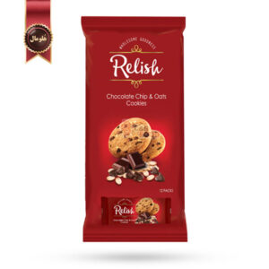 12 بسته کوکی رلیش Relish مدل چیپس شکلات و جو دوسر Chocolate Chip and Oats وزن 42 گرم