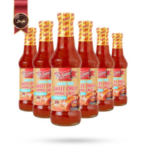 6 عدد سس سورِی Suree مدل تند و شیرین مخصوص دیپ بدون شکر Sugar Free Sweet Chilli Dipping وزن 300 گرم
