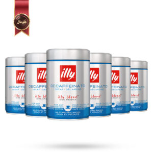 6 عدد پودر قهوه قوطی ایلی illy مدل بدون کافئین Decaffeinato وزن 250 گرم