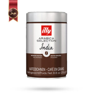 دانه قهوه قوطی ایلی illy مدل هند India وزن 250 گرم