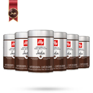 6 عدد دانه قهوه قوطی ایلی illy مدل هند India وزن 250 گرم