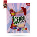 بستنی رولی لواشکی آیس رول Ice Roll مدل توت فرنگی Strawberries پک 10 عددی وزن 150 گرم