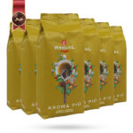 6 بسته دانه قهوه مانوئل Manuel مدل آروما پیو Aroma Piu یک کیلویی